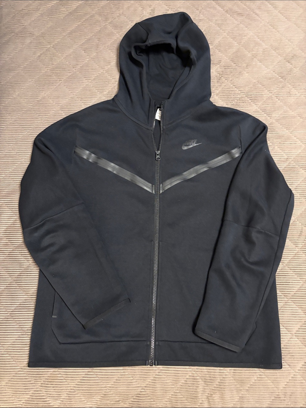 Nike Tech Black Lightweight Hooded Zip Jacket